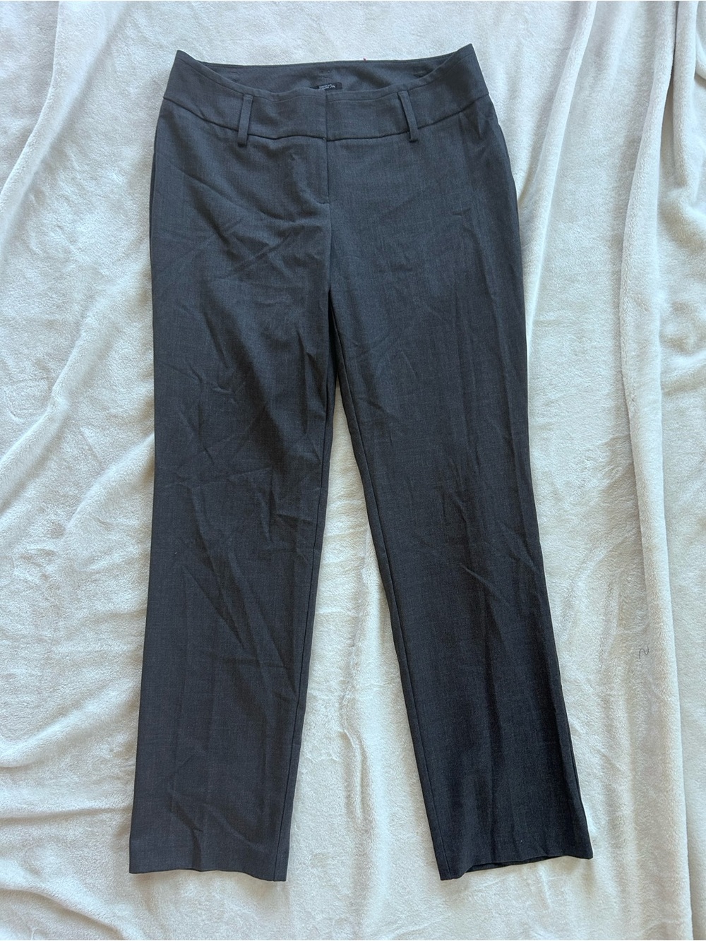 Worthington Classic Straight Leg Charcoal Dress Pants